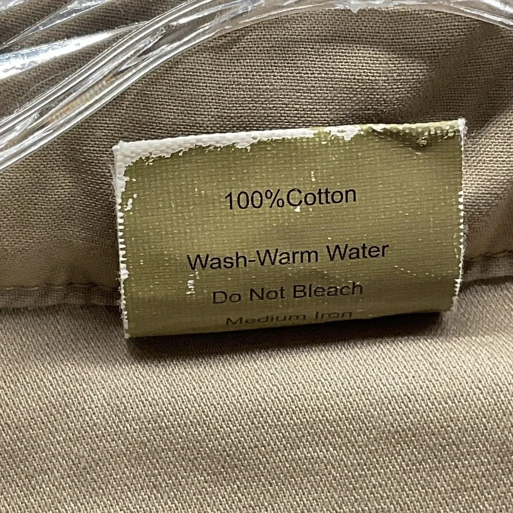 Rothco Field Jacket Mens S Beige Military Canvas‎ Full Zip Pockets Mid-Length